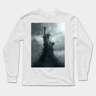 Statue of Liberty: America a Shambled Nation Long Sleeve T-Shirt